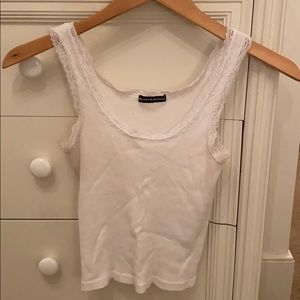brandy melville lace ribbed tank top